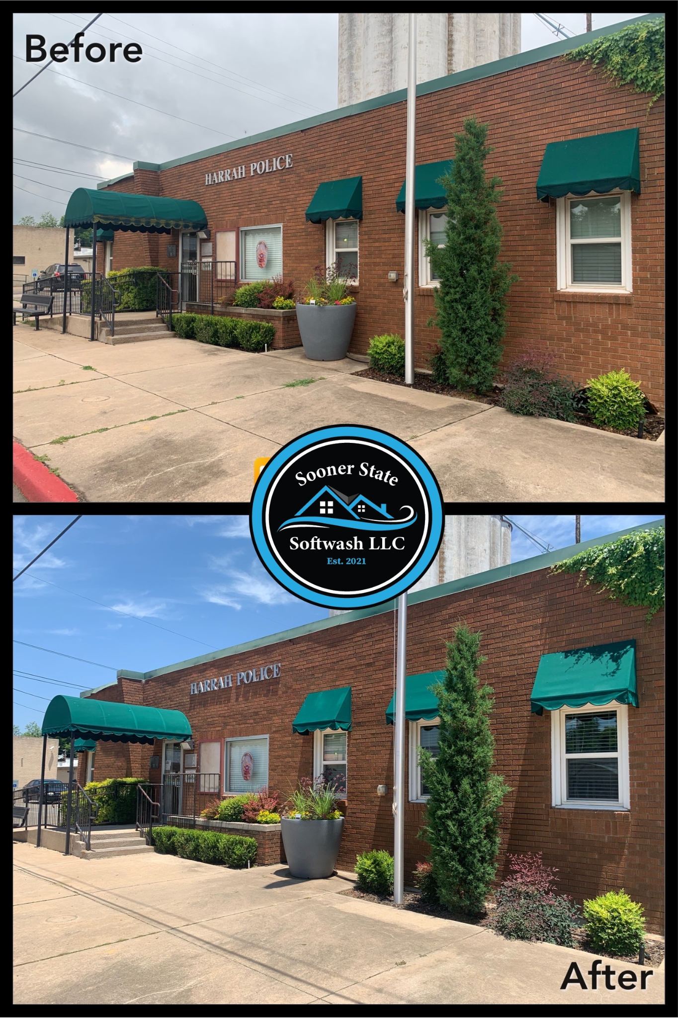 Awning Cleaning performed in Harrah, Oklahoma Thumbnail